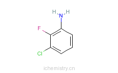 CAS:2106-04-9_3-氯-2-氟苯胺的分子结构