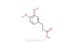 CAS:2107-70-2_3,4-二甲氧基苯丙酸的分子结构