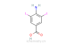 CAS:2122-61-4_4-氨基-3,5-二碘苯甲酸的分子结构
