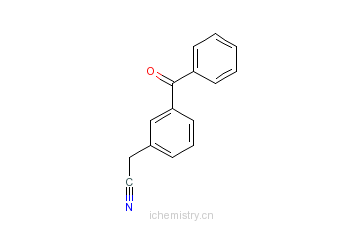 CAS:21288-34-6_3-苯甲酰苯基乙腈的分子结构