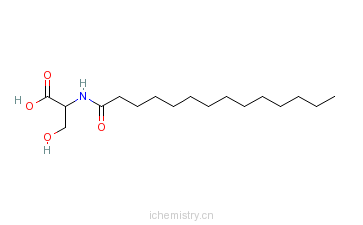 CAS:21394-57-0_N-十四碳酰-L-丝氨酸的分子结构