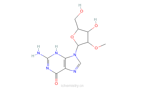 CAS:2140-71-8_2'-甲氧基鸟苷的分子结构