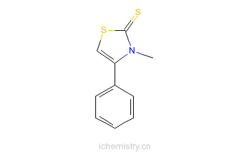 CAS:21402-19-7_3-甲基-4-苯基噻唑啉-2-硫酮的分子结构