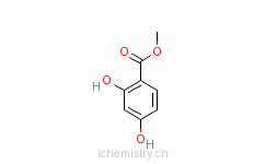 CAS:2150-47-2_2,4-二羟基苯甲酸甲酯的分子结构