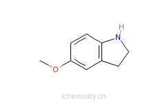 CAS:21857-45-4_5-甲氧基吲哚啉的分子结构