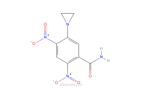CAS:21919-05-1_5-(1-氮杂环丙基)-2,4-二硝基苯甲酰胺的分子结构