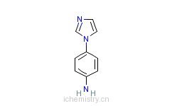 CAS:2221-00-3_4-(咪唑-1-基)苯胺的分子结构