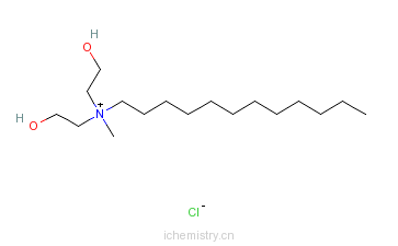CAS:22340-01-8_(һ)׻ʮȻӢƣAmmonium,bis(2-hydroxyethyl)methyldodecyl-,chlorideķӽṹ