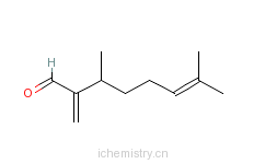CAS:22418-66-2_3,7-二甲基-2-亚甲-6-辛烯醛的分子结构