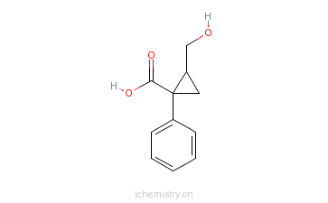 CAS:22613-99-6_trans-2-(Hydroxymethyl)-1-phenylcyclopropanecarboxylicacidķӽṹ