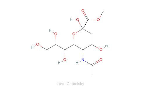 CAS:22900-11-4_Methyl5-Acetamido-3,5-dideoxy-beta-D-glycero-D-galacto-2-nonulopyranosylonateķӽṹ