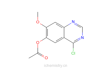 CAS:230955-75-6_6-乙酰氧基-4-氯-7-甲氧基喹唑啉的分子结构