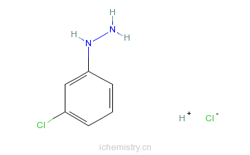 CAS:2312-23-4_3-氯苯肼盐酸盐的分子结构