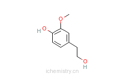 CAS:2380-78-1_4-羟基-3-甲氧基苯乙醇的分子结构