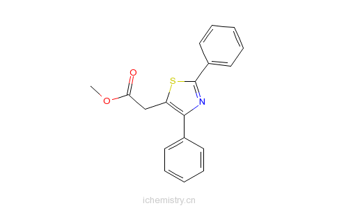 CAS:23821-92-3_2,4-二苯基5-基 噻唑乙酸甲酯的分子结构