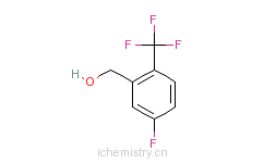 CAS:238742-82-0_5-氟-2-(三氟甲基)苄醇的分子结构