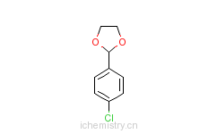 CAS:2403-54-5_2-(4-氯苯基)-1,3-二氧戊环的分子结构