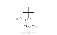 CAS:2409-55-4_2-叔丁基对甲苯酚的分子结构