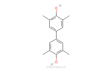 CAS:2417-04-1_3,5,3',5'-四甲基-4,4'-二羟基联苯的分子结构
