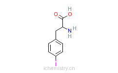 CAS:24250-85-9_4-碘-L-苯丙氨酸的分子结构
