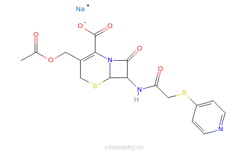 CAS:24356-60-3_头孢匹林钠的分子结构