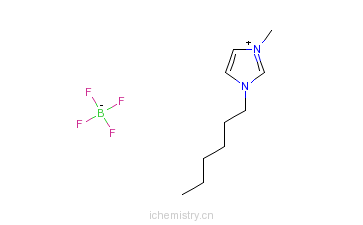 CAS:244193-50-8_1-己基-3-甲基咪唑四氟硼酸盐的分子结构