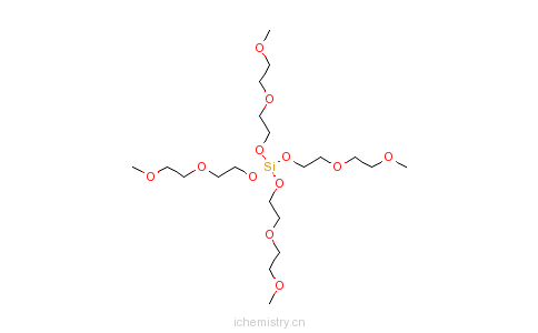 CAS:24685-89-0_四[2-(2-甲氧乙氧基)乙基]硅酸酯的分子结构