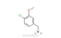 CAS:247569-42-2_4-氯-3-甲氧基苄胺的分子结构