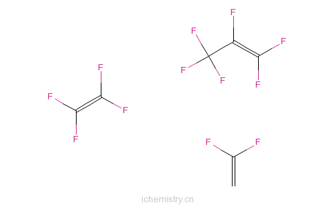 CAS:25190-89-0_1,1,2,3,3,3-六氟-1-丙烯、1,1-二氟乙烯、四氟乙烯的共聚物的分子结构