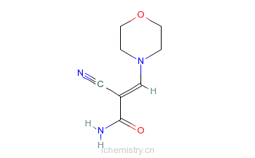 CAS:25229-97-4_2-氰基-3-吗啉丙酰胺的分子结构