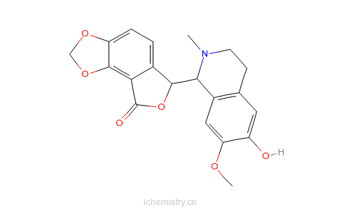 CAS:25344-54-1_紫堇米定碱的分子结构