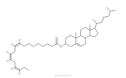 CAS:2545-22-4_胆甾烯基亚麻酸酯的分子结构