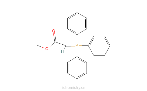 CAS:2605-67-6_甲氧甲酰基亚甲基三苯基膦的分子结构