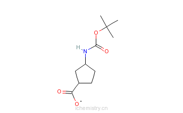 CAS:261165-05-3_(1R,3S)-N-boc-1-Aminocyclopentane-3-carboxylicacid(e.e.)ķӽṹ