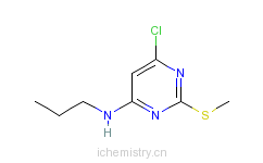 CAS:261765-64-4_4-氯-2-甲硫基-6-(丙基氨基)嘧啶的分子结构