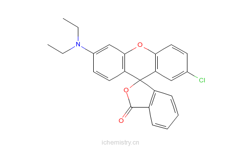 CAS:26567-23-7_2'-氯-6'-(二乙氨基)荧烷的分子结构