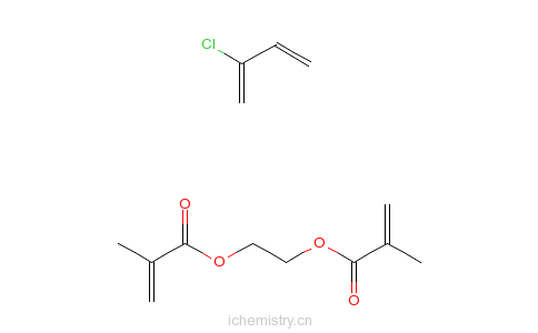 CAS:26655-06-1_2-甲基丙烯酸-1,2-亚乙(基)酯与2-氯-1,3-丁二烯的聚合物的分子结构