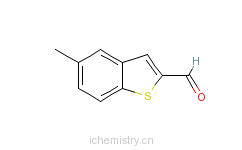 CAS:27035-41-2_5-甲基-1-苯并噻吩-2-甲醛的分子结构