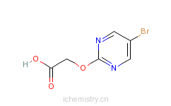 CAS:270912-79-3_2-[(5-溴-2-嘧啶)氧基]乙酸的分子结构