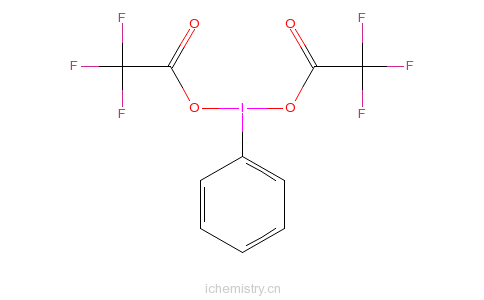 CAS:2712-78-9_[双(三氟乙酰氧基)碘]苯的分子结构