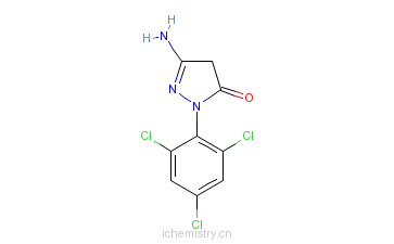 CAS:27241-31-2_1-(2,4,6-三氯苯基)-3-氨基-5-吡唑酮的分子结构