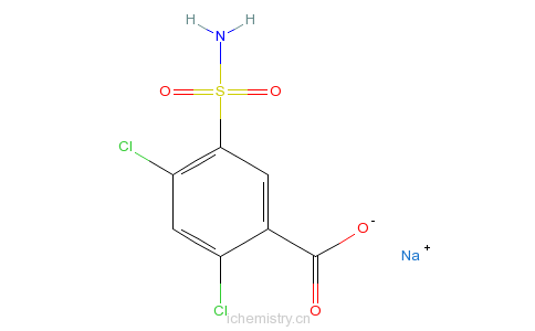 CAS:2736-23-4_2,4-二氯-5-磺酰胺基苯甲酸的分子结构