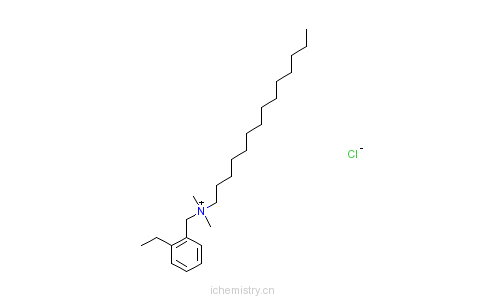 CAS:27479-29-4_(乙基苄基)十四烷基二甲基氯化铵的分子结构