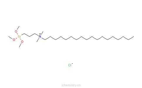 CAS:27668-52-6_二甲基十八烷基[3-(三甲氧基硅基)丙基]氯化铵的分子结构