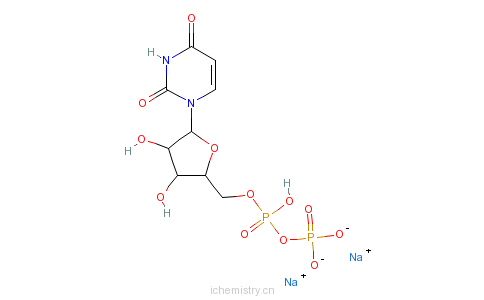 CAS:27821-45-0_尿苷-5'-二磷酸二钠盐的分子结构