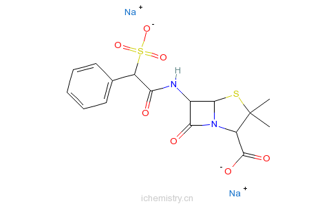 CAS:28002-18-8_磺苄西林钠的分子结构