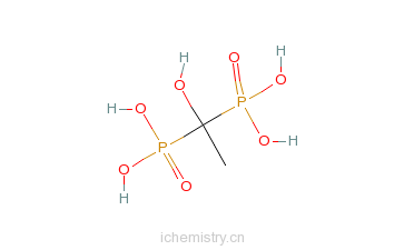 CAS:2809-21-4_羟基乙叉二膦酸的分子结构