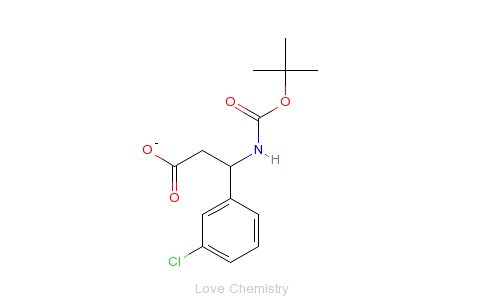 CAS:284493-67-0_3-N-Boc-amino-3-(3-chlorophenyl)propionic acidķӽṹ