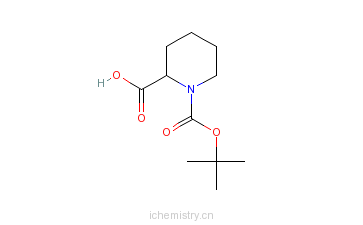 CAS:28697-17-8_N-Boc-D-哌啶-2-羧酸的分子结构