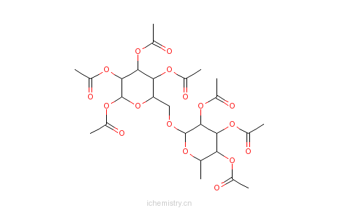 cas:29202-64-0_七醋酸芸香糖酯的分子结构